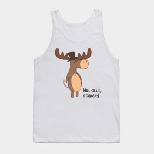 Not Easily Amoosed, Funny Moose Joke Tank Top